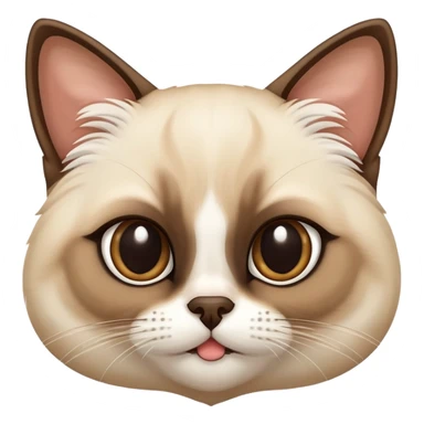 mischievous siamese cat peeking sticker