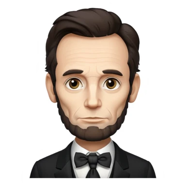 Abraham Lincoln front view sticker