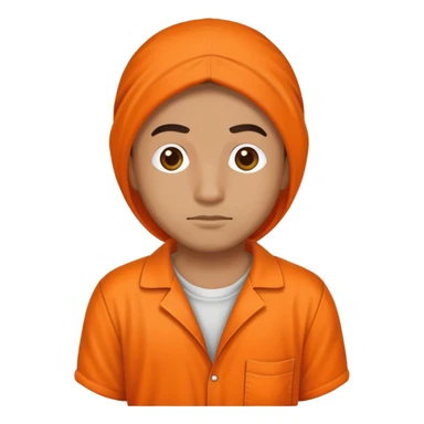 Prisoner in orange jumpsuit sticker