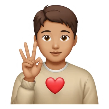 Korean heart sign and appa sticker