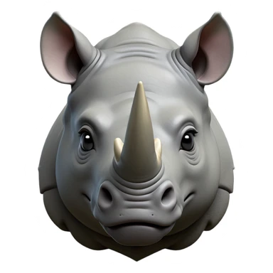 cinematic-noble-rhinoceros-portrait-emoji,-poised,-with-a-massive,-powerful-build-and-a-thick,-hide-of-slate-gray,-deep-set-soulful-piercing-eyes,-simplified-yet-sharp-and-sophisticated-features,-highly-detailed, with large black eyes, szoomed out showing houlders sticker