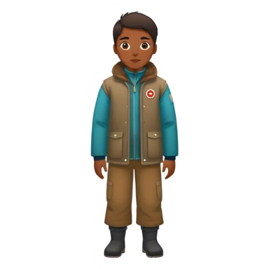 photorealistic greenland citizen standing full length sticker