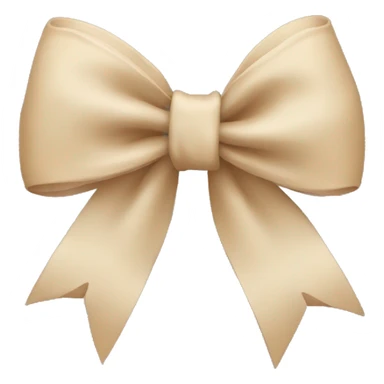 Beige bow sticker