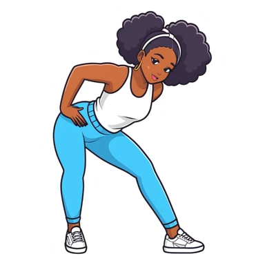 Black girl twerking  sticker