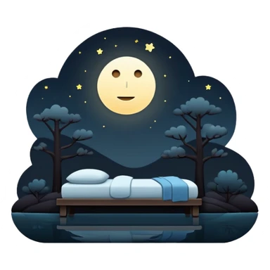 Aesthetic night time sticker