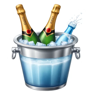Champagne in ice bucket sticker