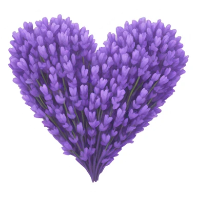 Lavender heart sticker