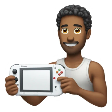 A guy using his nintendo switc sticker