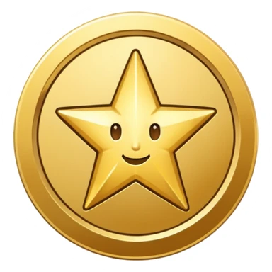 A star coin sticker