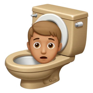 Random guys head sticking out of a toilet sticker