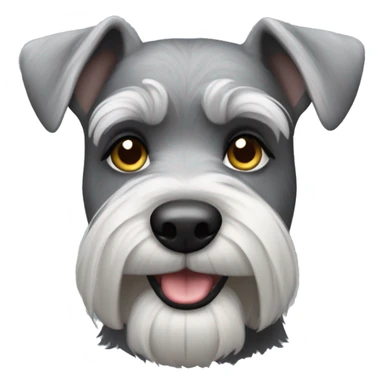 chubby grey schnauzer dog sticker