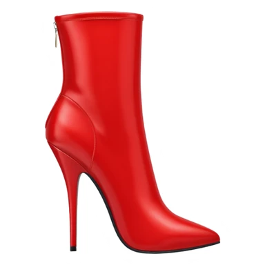 red latex high heel boots sticker