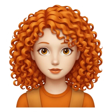 Woman with Orange Curly Hair – Shoulder-length orange curls.




 sticker
