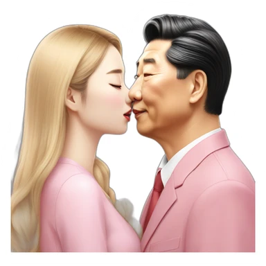 Xi Jinping kissing jenny from black pink sticker