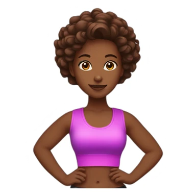 Zumba brown-hair girls sticker