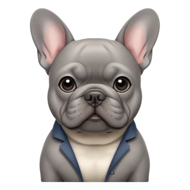 Grey frenchie sticker