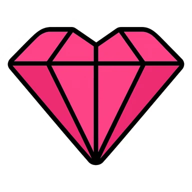 heart-shaped diamond cut sticker