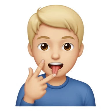 Emoji coquin avec le doigt dans le coin de la bouche 😏 avec ce regard là et cette tête qui se mord le doigt  sticker