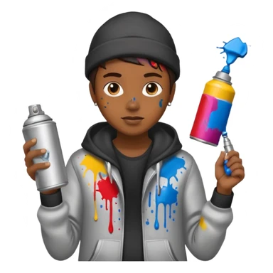 Painter + spray can, Street Artists. sticker