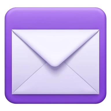 purple empty letter sticker
