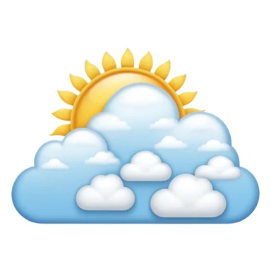 Sunny and cloudy morning sticker
