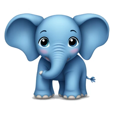 blue baby elephant sticker