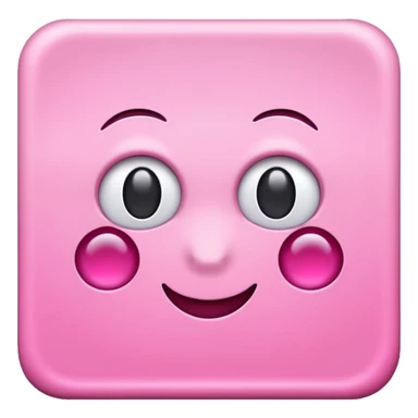 simple pink square paper no face on it sticker