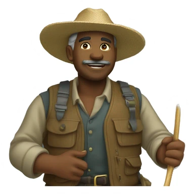 Tejon pescando sticker