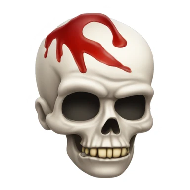 Ein Totenkopf mit einer Roten Nase sticker