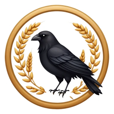 weat and crow runic emblem sticker
