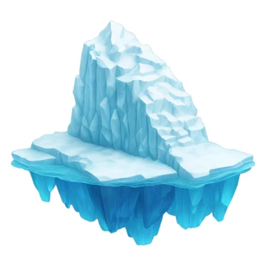 iceberg with four layers (3 underwater) where the top layer is smaller than each successive layer sticker