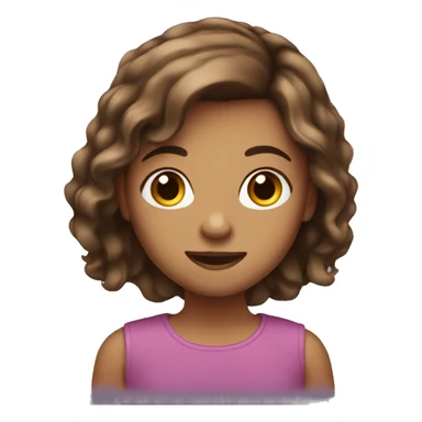 a girl eith long broun hair sticker