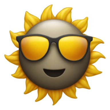 Sun with sunglasses  sticker