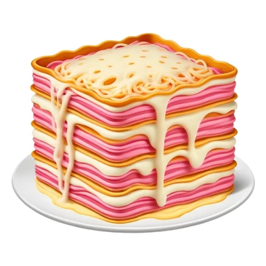 pink lasagna flying spaghetti  sticker