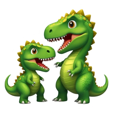 They are fighting 🦖🦖 sticker