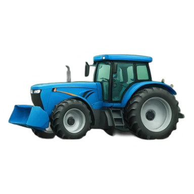 Blue tractor sticker