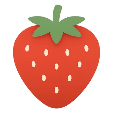 A single strawberry sticker