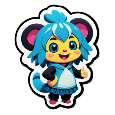 Minkey mounse sticker