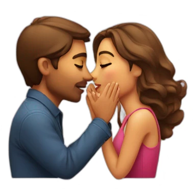 Un beso romántico entre dos chicas sticker