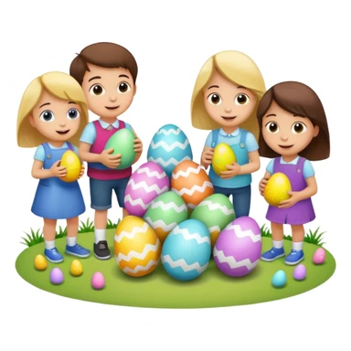 Easter egg hunt sticker