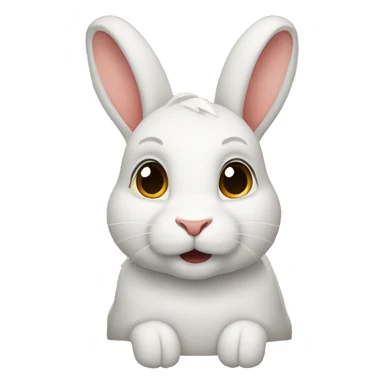 Lapin qui fais de cheval sticker