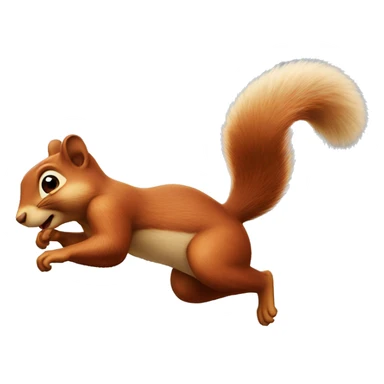 squirrel jumping sticker