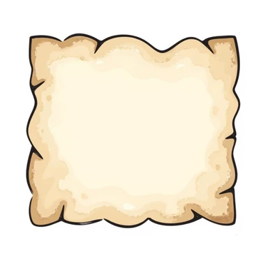 vintage kraft paper with scalloped torn edge, hand-drawn watercolor, soft crumpled texture, transparent background, no face, no hands, no legs, no characters sticker