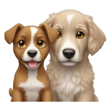 Aussie puppy and his master sticker