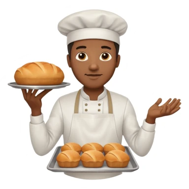 Street Baker black man  sticker
