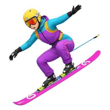 Freestyle skiing sticker