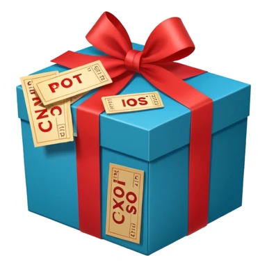 a box marked carnival pack with tickets as a bundle sticker