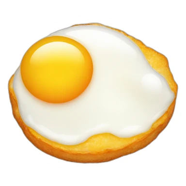 fried egg with face sticker