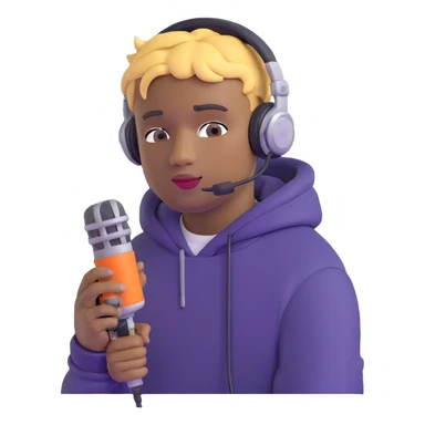 Juice WRLD with headphones and microphone sticker