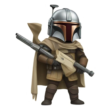 Mando and grogu  sticker